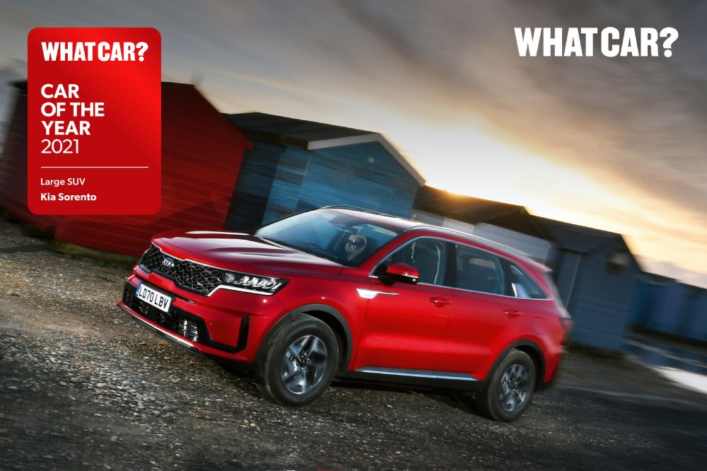 ALL-NEW SORENTO WINS ‘LARGE SUV OF THE YEAR’ AT 2021 WHAT CAR? CAR OF THE YEAR AWARDS